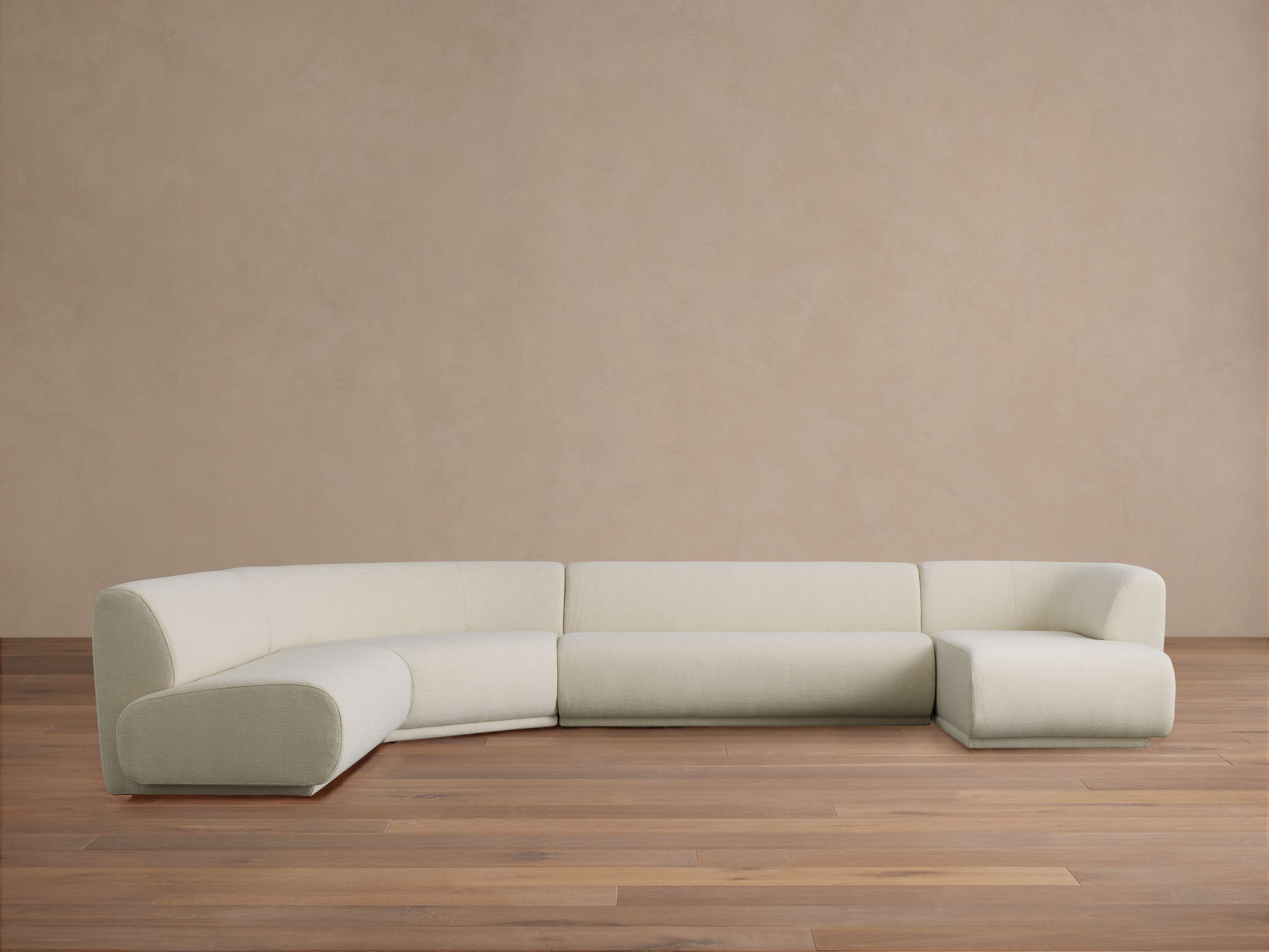 Gianni Armless Four-Piece Chaise Sectional