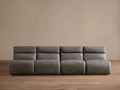 Rowland Tailored Leather Four-Piece Armless Motion Modular Sofa