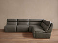 Rowland Tailored Leather Five-Piece Armless Motion Corner Sectional