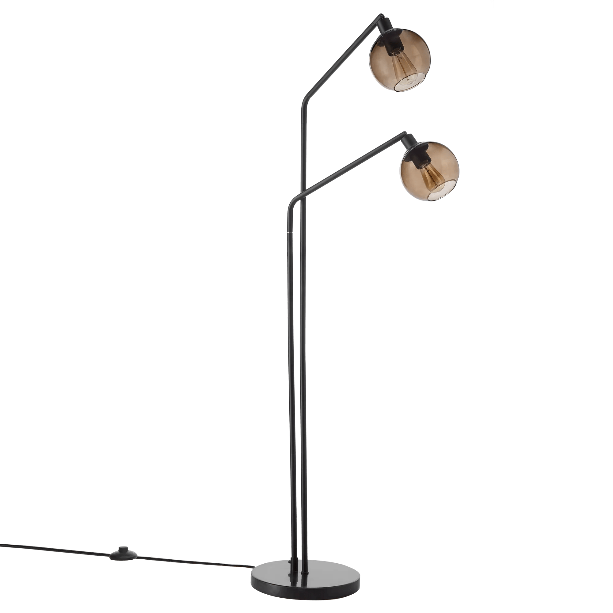 2-Head Glass Floor Lamp