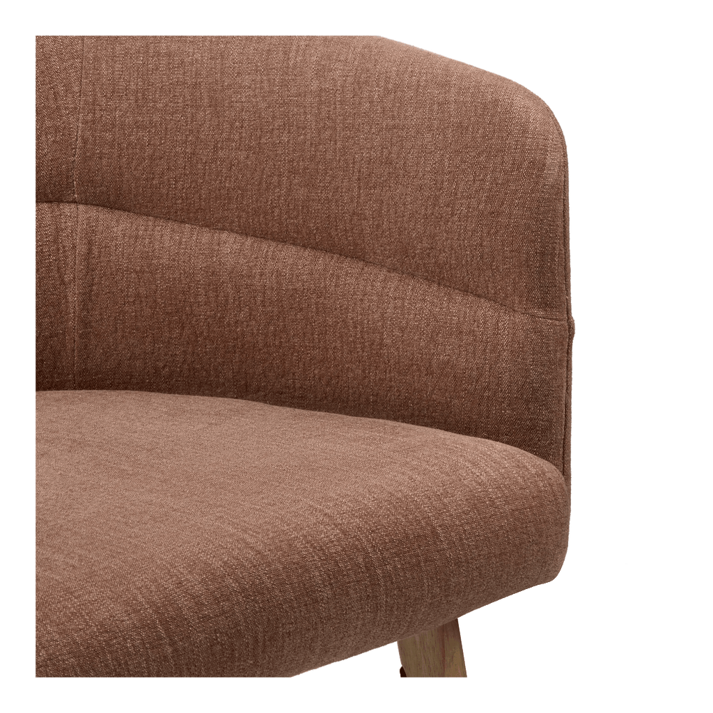 Fabric and Wood Accent Chair