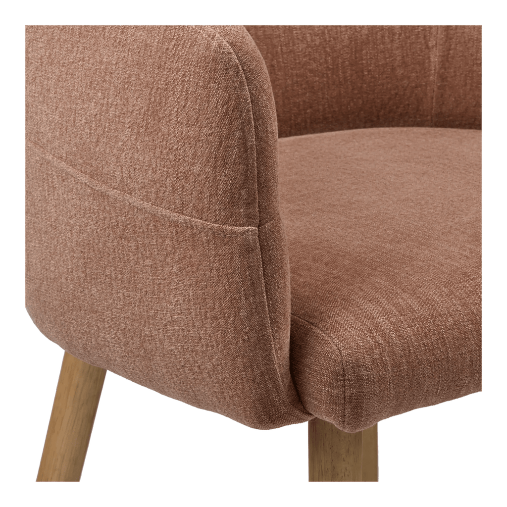 Fabric and Wood Accent Chair