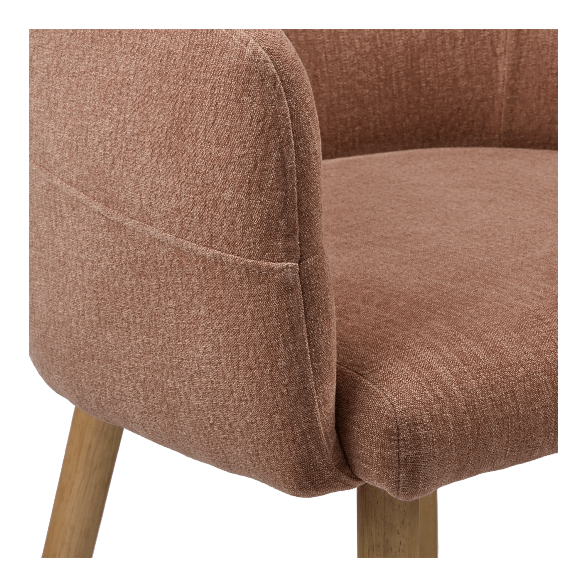 Fabric and Wood Accent Chair