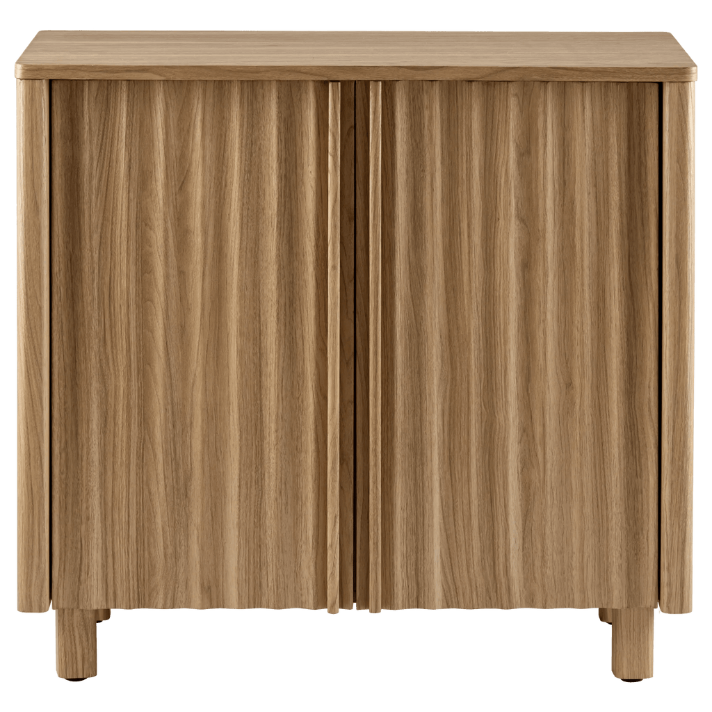 Wood Sideboard with Ribbed Doors