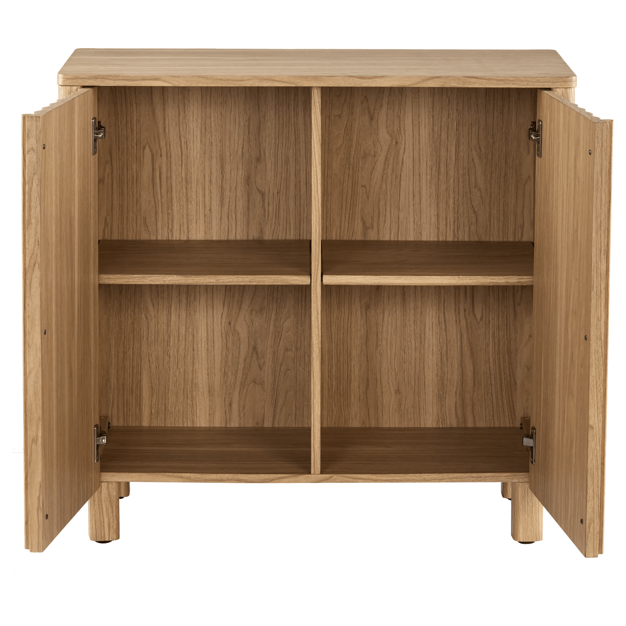 Wood Sideboard with Ribbed Doors