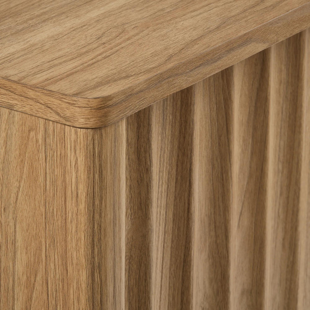 Wood Sideboard with Ribbed Doors