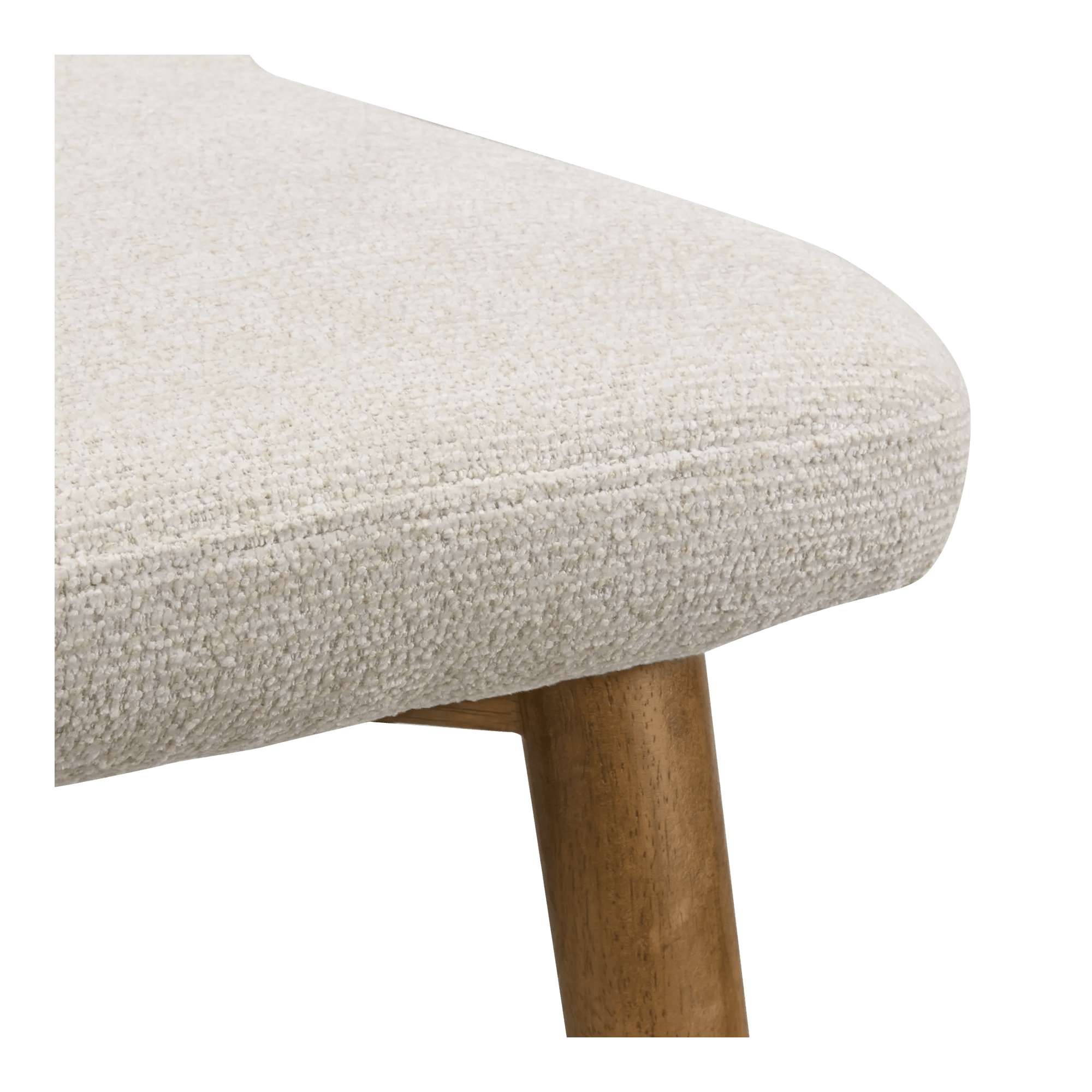 Upholstered Bar Stool with Wooden Legs