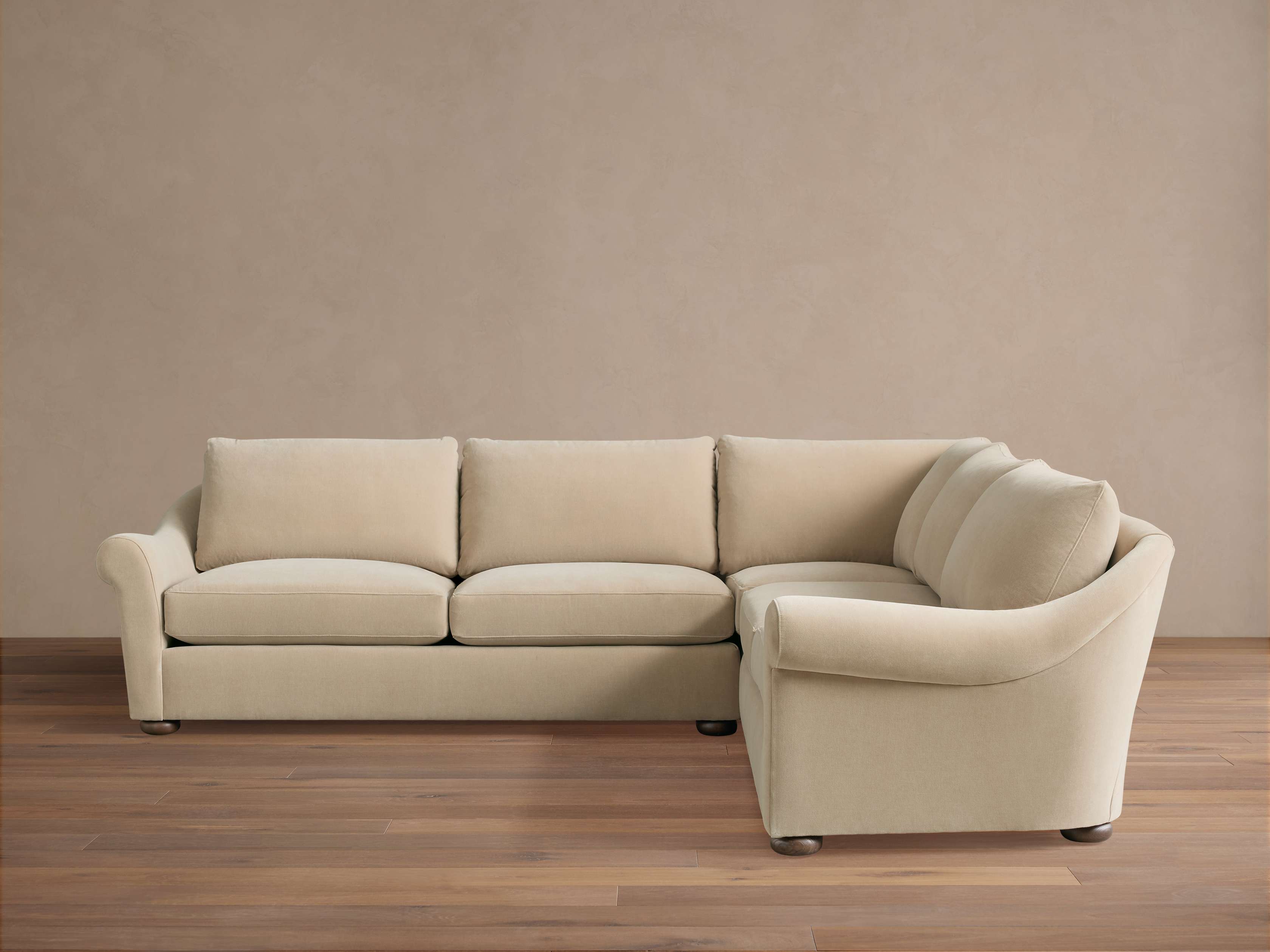 Archwood Three-Piece Corner Sectional