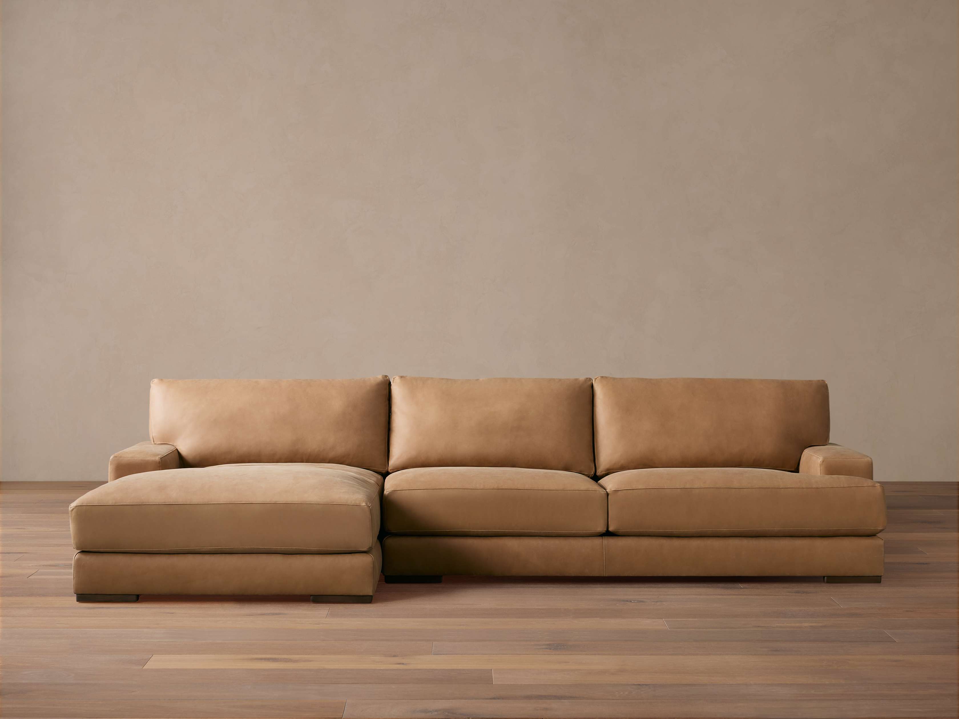 Norwalk Leather Two-Piece Chaise Sectional