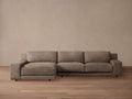 Novoli Nubuck Leather Two-Piece Chaise Sectional